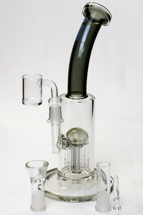 9.5" Infyniti glass 3-in-1 tree diffuser bubbler-Smoke - One Wholesale
