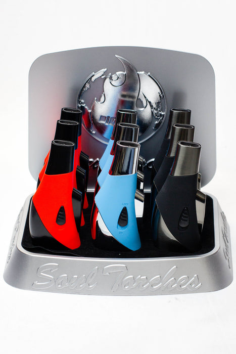 Soul Dual flame Torch lighter Display of 9- - One Wholesale