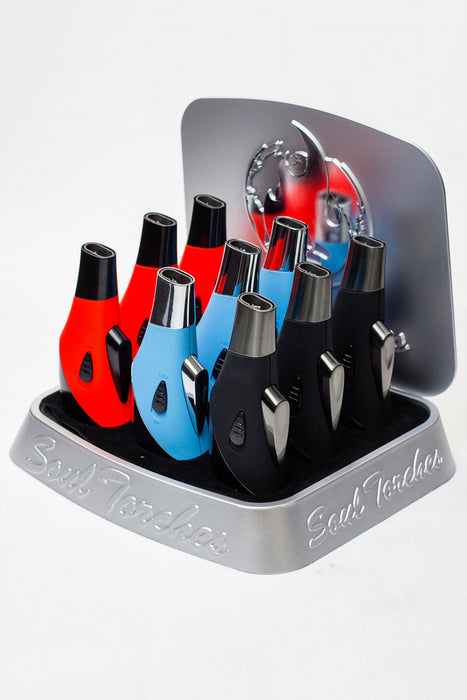 Soul Dual flame Torch lighter Display of 9- - One Wholesale