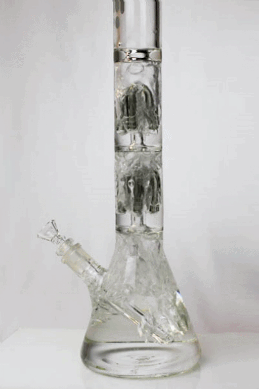 18" Infyniti Dual tree arms 7 mm glass water bong Glass Bong ONE