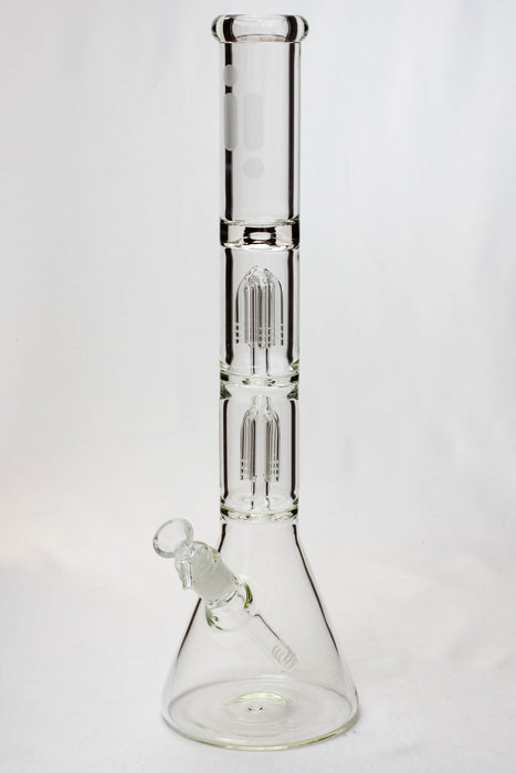 18" Infyniti Dual tree arms 7 mm glass water bong-Clear - One Wholesale