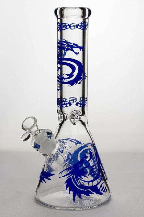 12" Dragon 9 mm thick glass beaker bong-Blue - One Wholesale
