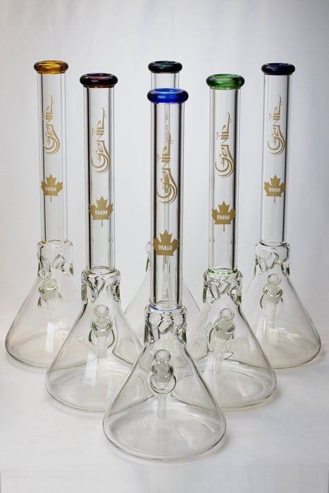 23" Genie 9 mm Giant beaker glass water bong- - One Wholesale