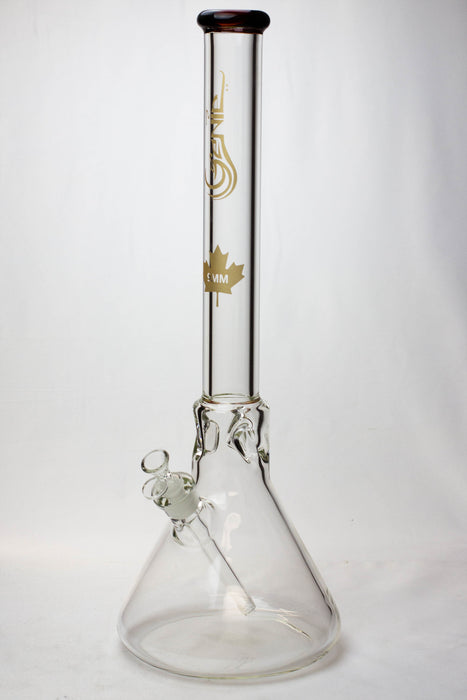 23" Genie 9 mm Giant beaker glass water bong-Amber - One Wholesale