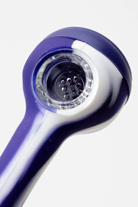 EYE Silicone hand pipe with glass bowl- - One Wholesale