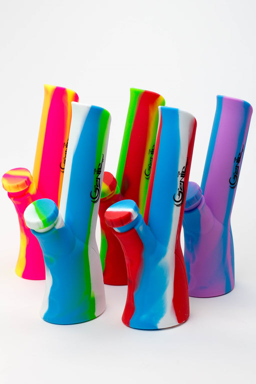 8.5" Genie multi colored silicone water bong Resin · Silicone · Plastic Bong ONE