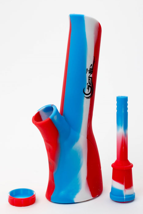 8.5" Genie multi colored silicone water bong- - One Wholesale