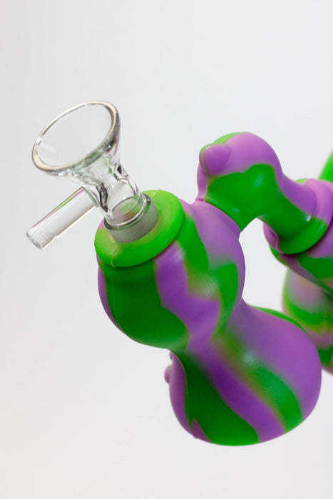 14.5" Genie detachable silicone water bong and bubbler- - One Wholesale