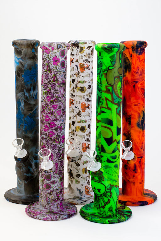 14" Straight tube silicone water bong Resin · Silicone · Plastic Bong ONE