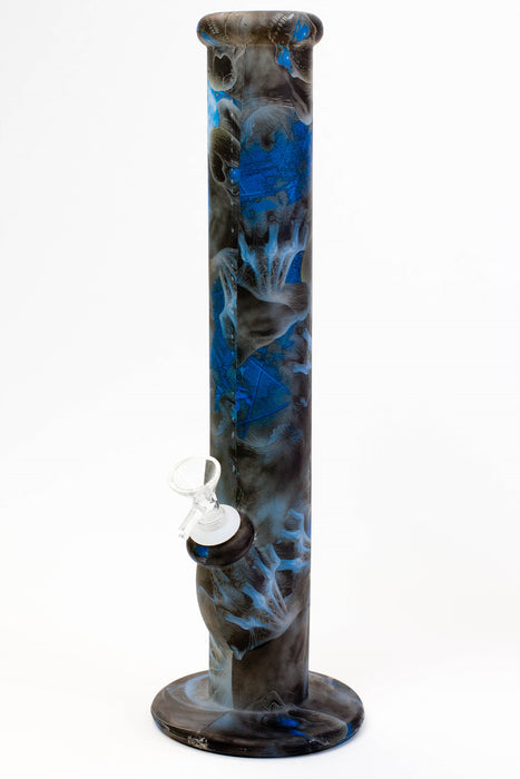 14" Straight tube silicone water bong- - One Wholesale
