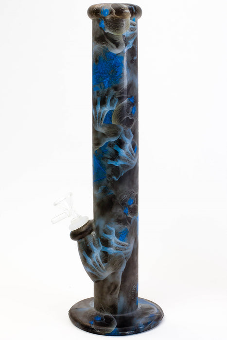 14" Straight tube silicone water bong- - One Wholesale