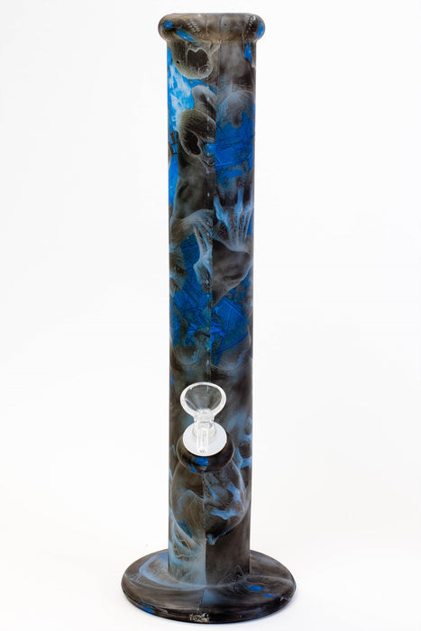 14" Straight tube silicone water bong- - One Wholesale