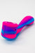 4.5" Silicone hand pipe with glass bowl Bag of 12- - One Wholesale