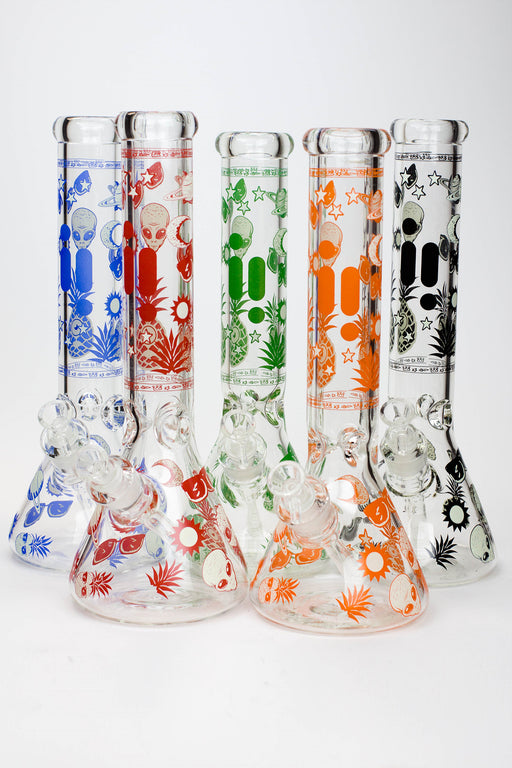 14" Infyniti Pineapple Glow in the dark 7 mm glass bong Glass Bong ONE