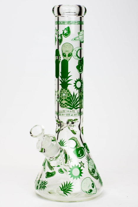 14" Infyniti Pineapple Glow in the dark 7 mm glass bong-Green - One Wholesale