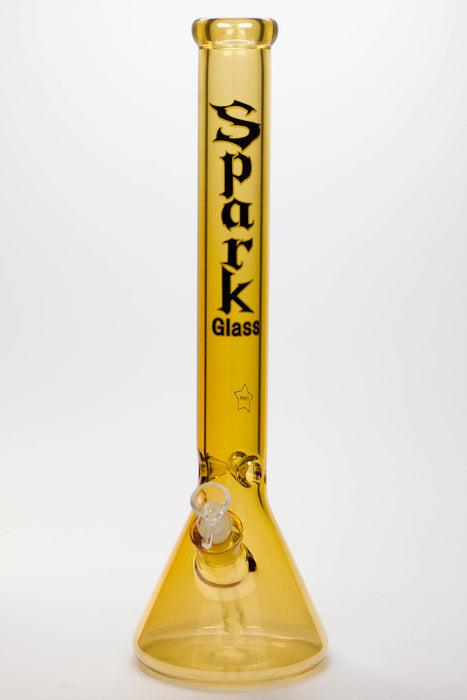 18" SPARK 7 mm tinted metallic color glass bong- - One Wholesale