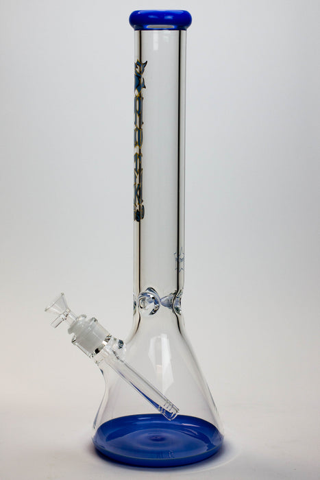 18" Spark 7 mm colored bottom glass water bong- - One Wholesale
