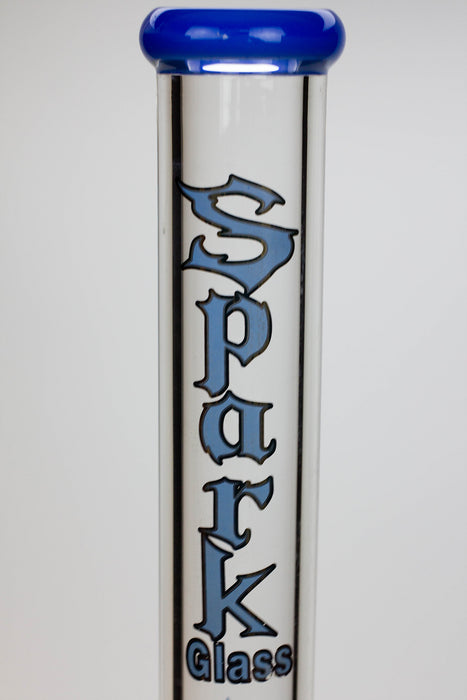 18" Spark 7 mm colored bottom glass water bong- - One Wholesale
