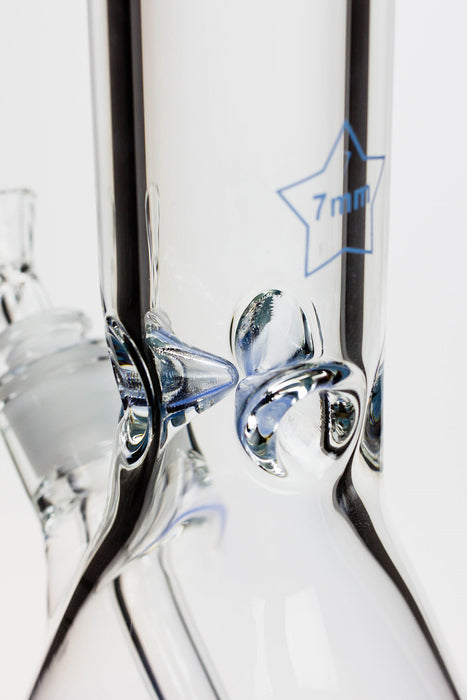 18" Spark 7 mm colored bottom glass water bong- - One Wholesale