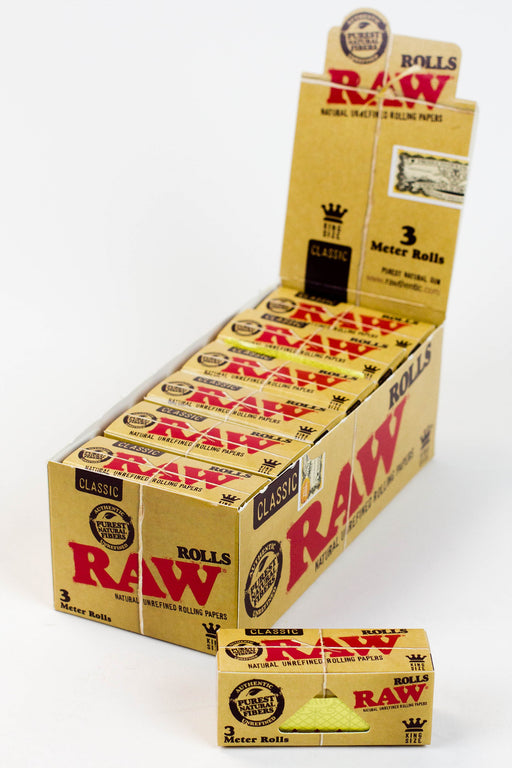 RAW Classic King Size 3 Meter Rolls- - One Wholesale