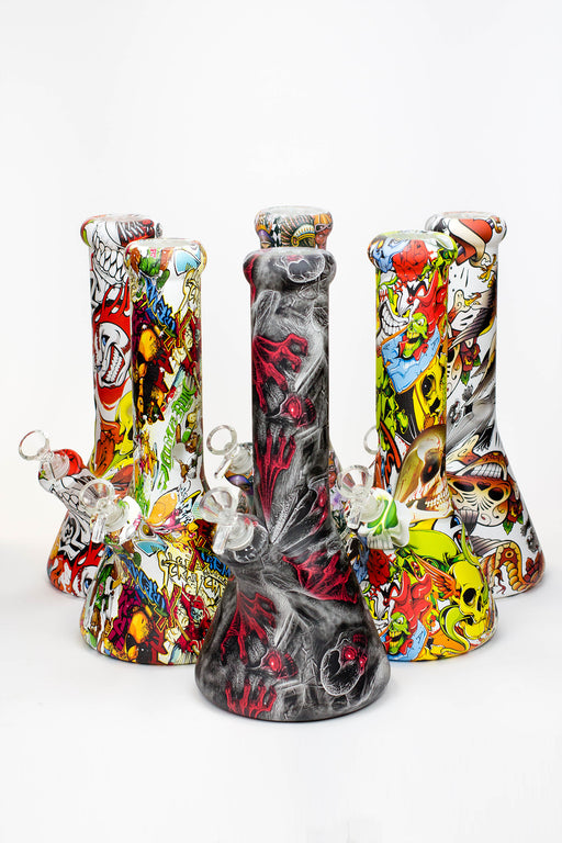 Genie 12" S1-Graphic 9mm glass beaker bong gift set Glass Bong ONE