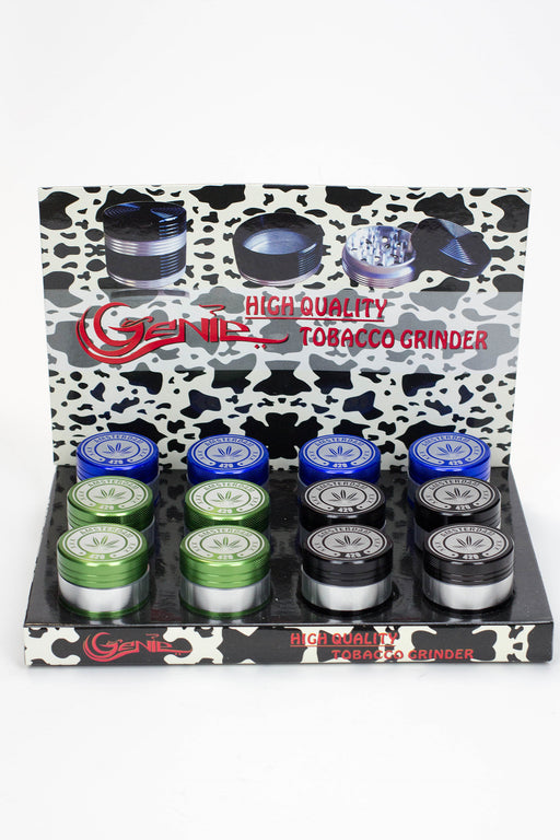 Genie 4 parts Quality Aluminum grinder Display of 12- - One Wholesale