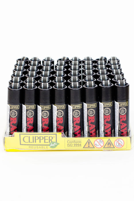 Clipper Micro Refillable Lighters-Raw Black - One Wholesale