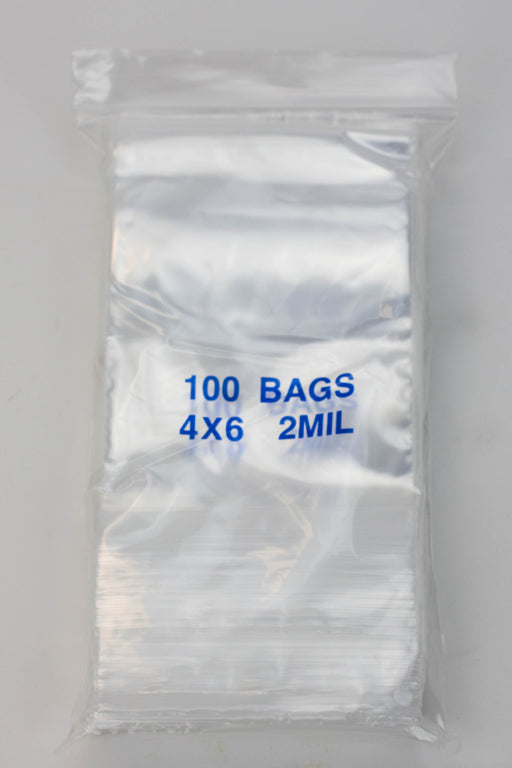 2 MIL Reclosable Zipper Bags-4" x 6" - One Wholesale