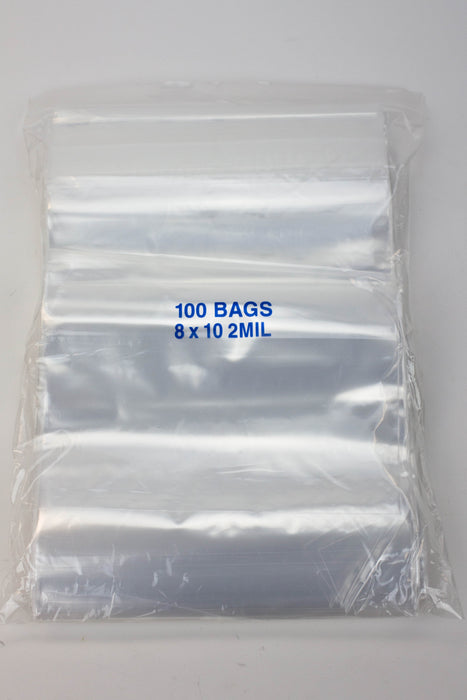 2 MIL Reclosable Zipper Bags-8" x 10" - One Wholesale
