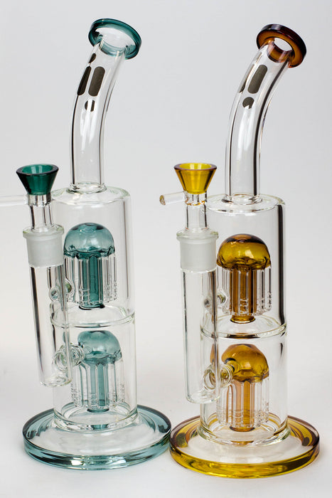 12" Infyniti dual percolator glass bubbler- - One Wholesale