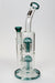 12" Infyniti dual percolator glass bubbler-Teal - One Wholesale