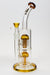 12" Infyniti dual percolator glass bubbler-Amber - One Wholesale