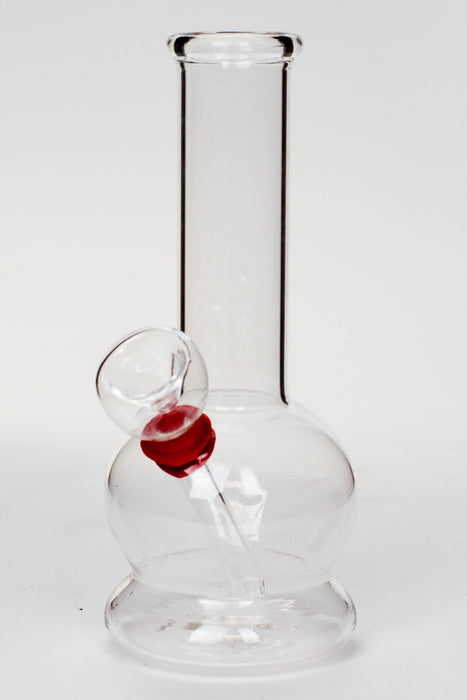 6 in. clear glass water bong-F - One Wholesale