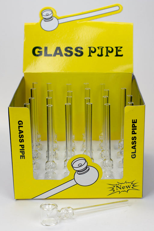5.5" Glass tube pipe TP002 Box of 24 Glass Pipe ONE