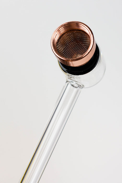 5.5" Glass tube pipe TP004 with metal screen Box of 24 Glass ONE
