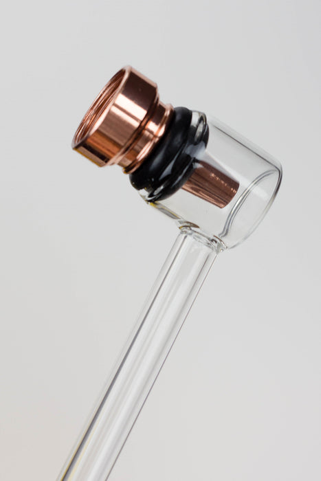 5.5" Glass tube pipe TP004 with metal screen Box of 24 Glass ONE