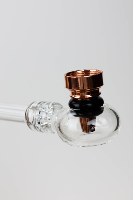 5.5" Glass tube pipe TP005 with metal screen Box of 24- - One Wholesale