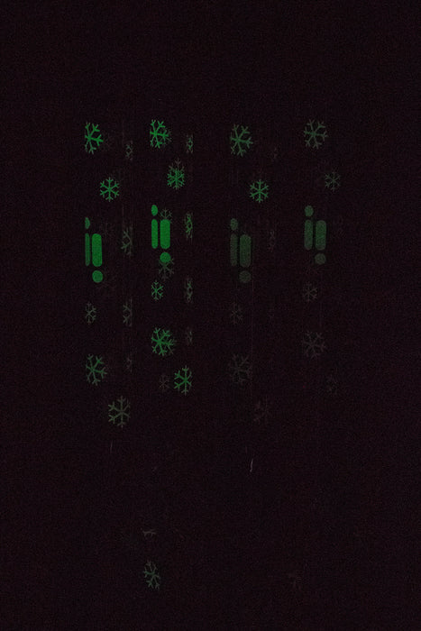 24" Infyniti Snowflake 7 mm metallic Glow in the dark glass water bong Glass Bong ONE