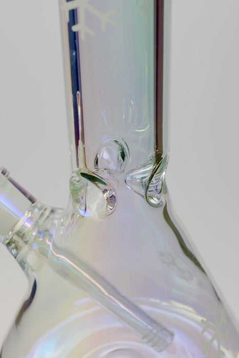 24" Infyniti Snowflake 7 mm metallic Glow in the dark glass water bong Glass Bong ONE