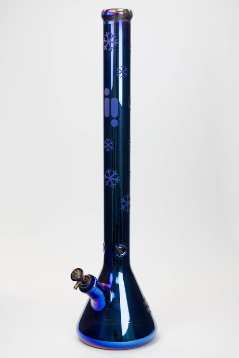 24" Infyniti Snowflake 7 mm metallic glass water bong-Blue-Purple - One Wholesale