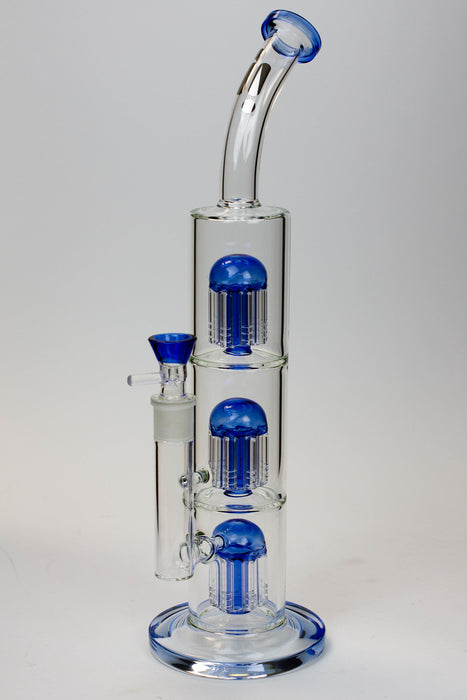 16" Infyniti Triple tree arms percolator glass bong Glass Bong ONE Blue