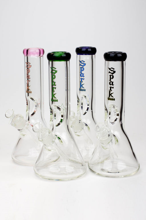 12" Single pinch 9 mm Beaker glass water bong- - One Wholesale