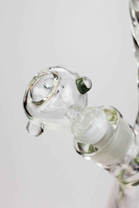 16" Twisted 9 mm glass tube beaker water bong- - One Wholesale