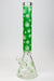 18" Leaf Patterned Glow in the dark 7 mm glass bong-Green - One Wholesale