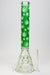 18" Leaf Patterned Glow in the dark 7 mm glass bong- - One Wholesale