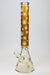 18" Leaf Patterned Glow in the dark 7 mm glass bong-Gold - One Wholesale