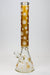 18" Leaf Patterned Glow in the dark 7 mm glass bong-Gold - One Wholesale