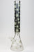 18" Leaf Patterned Glow in the dark 7 mm glass bong-Smoke - One Wholesale