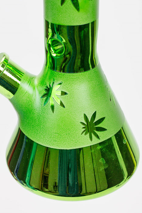 18" Leaf 7 mm metallic classic beaker bong Beaker Bong ONE