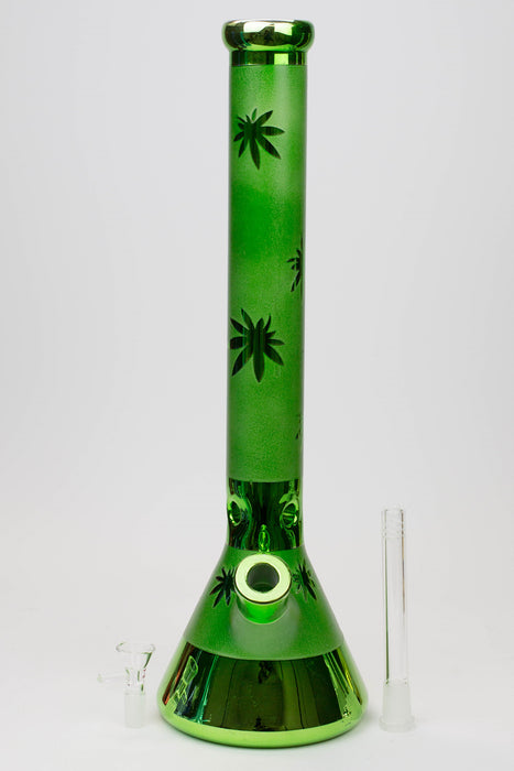 18" Leaf 7 mm metallic classic beaker bong Beaker Bong ONE